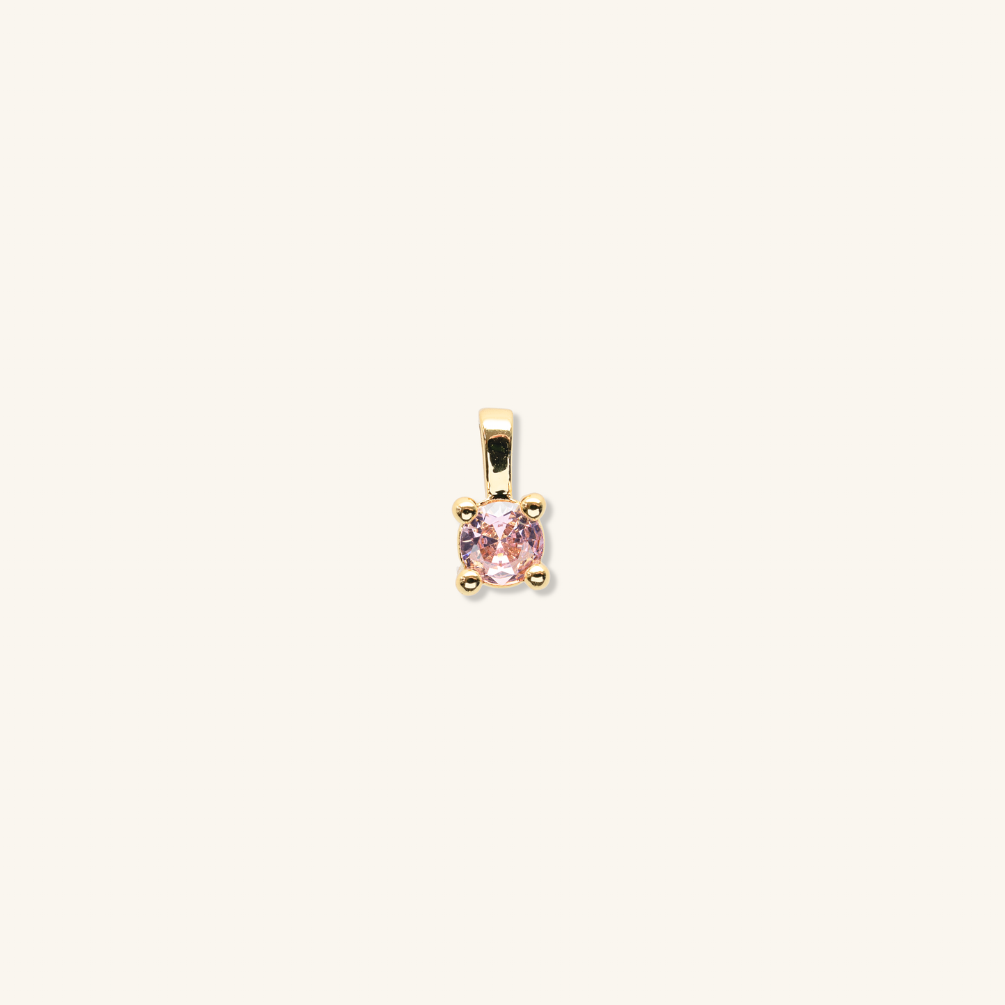 Pink gemstone mircro charm