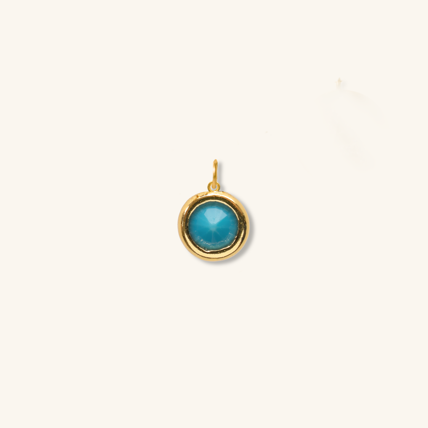 Micro turquoise stone charm