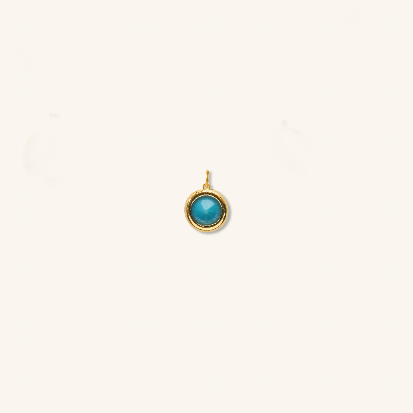 Micro turquoise stone charm