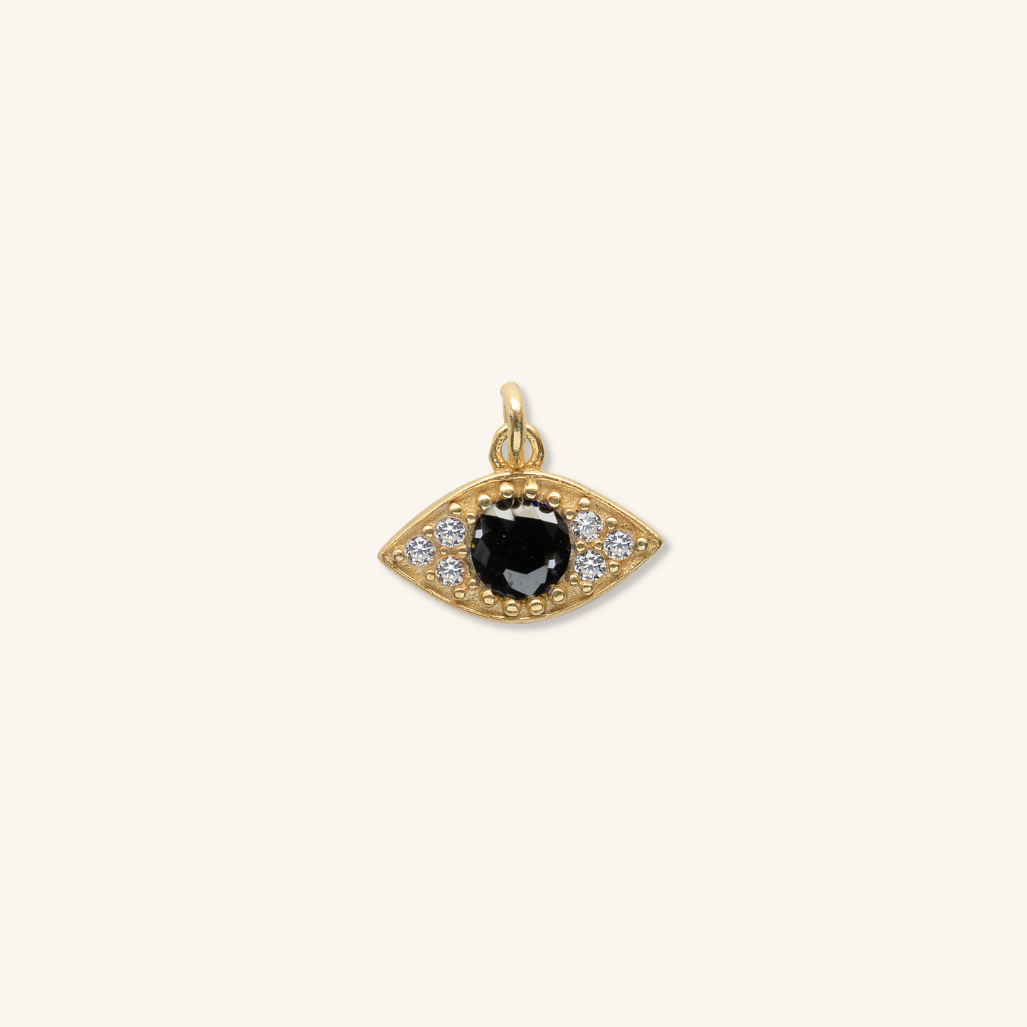Black evil eye charm