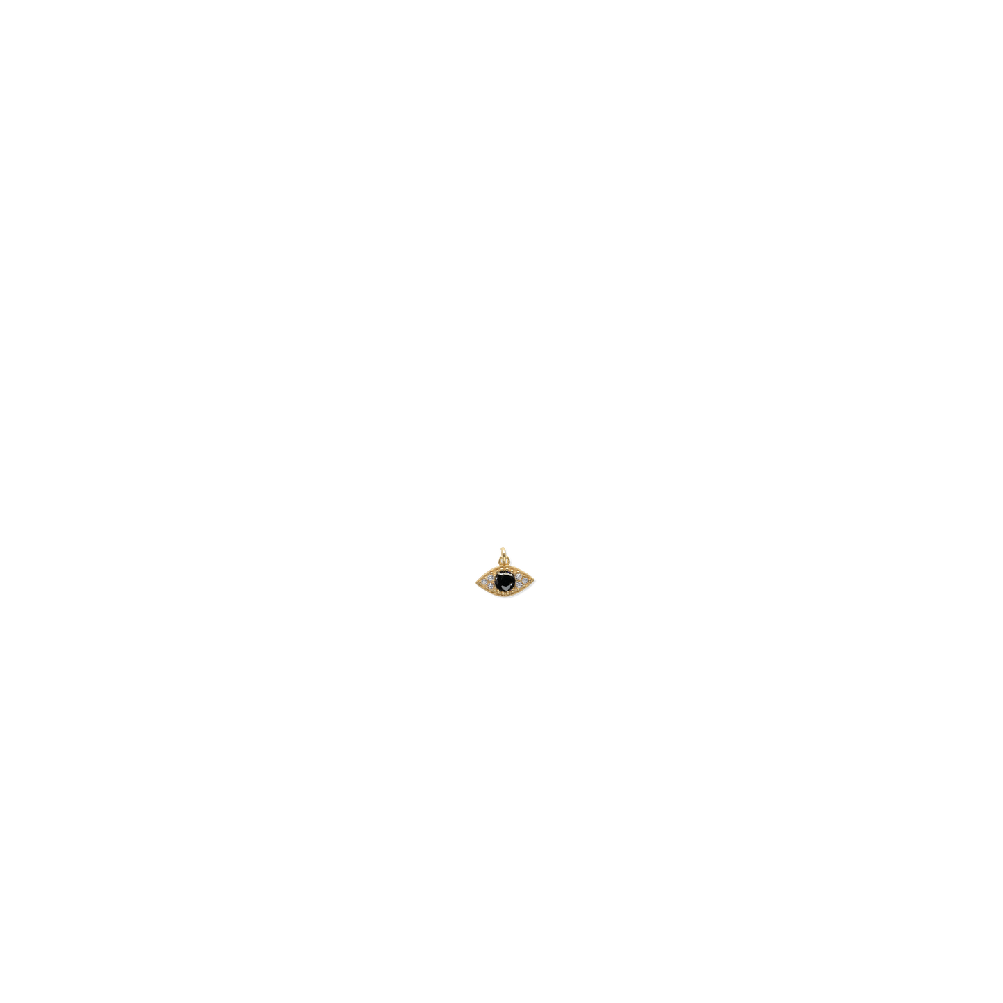 Black evil eye charm