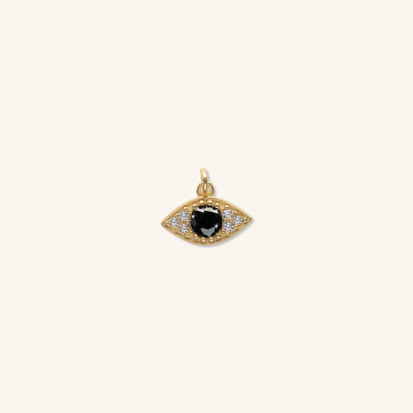 Black evil eye charm