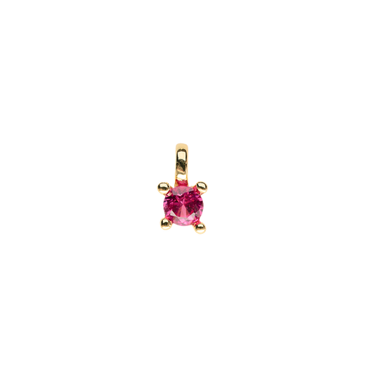 Red wine micro stone charm