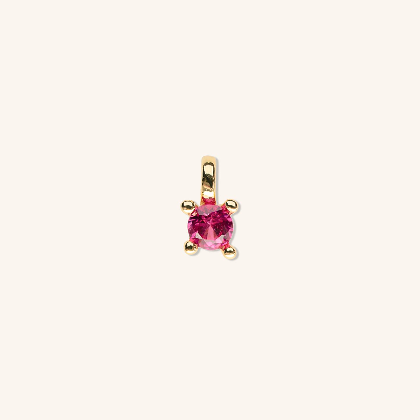 Burgundy micro gemstone charm