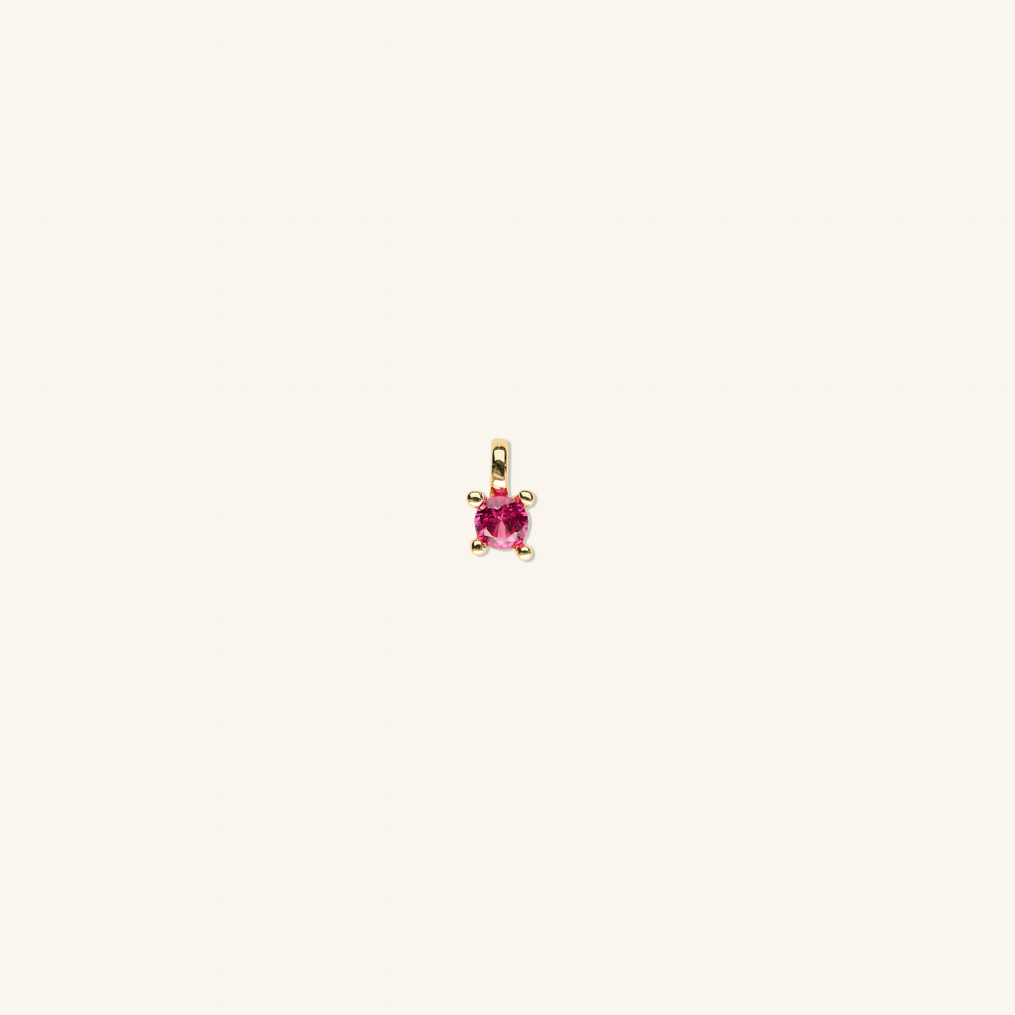 Burgundy micro gemstone charm