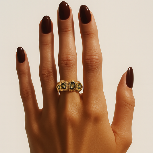 CRUSH gemstone ring - Gold